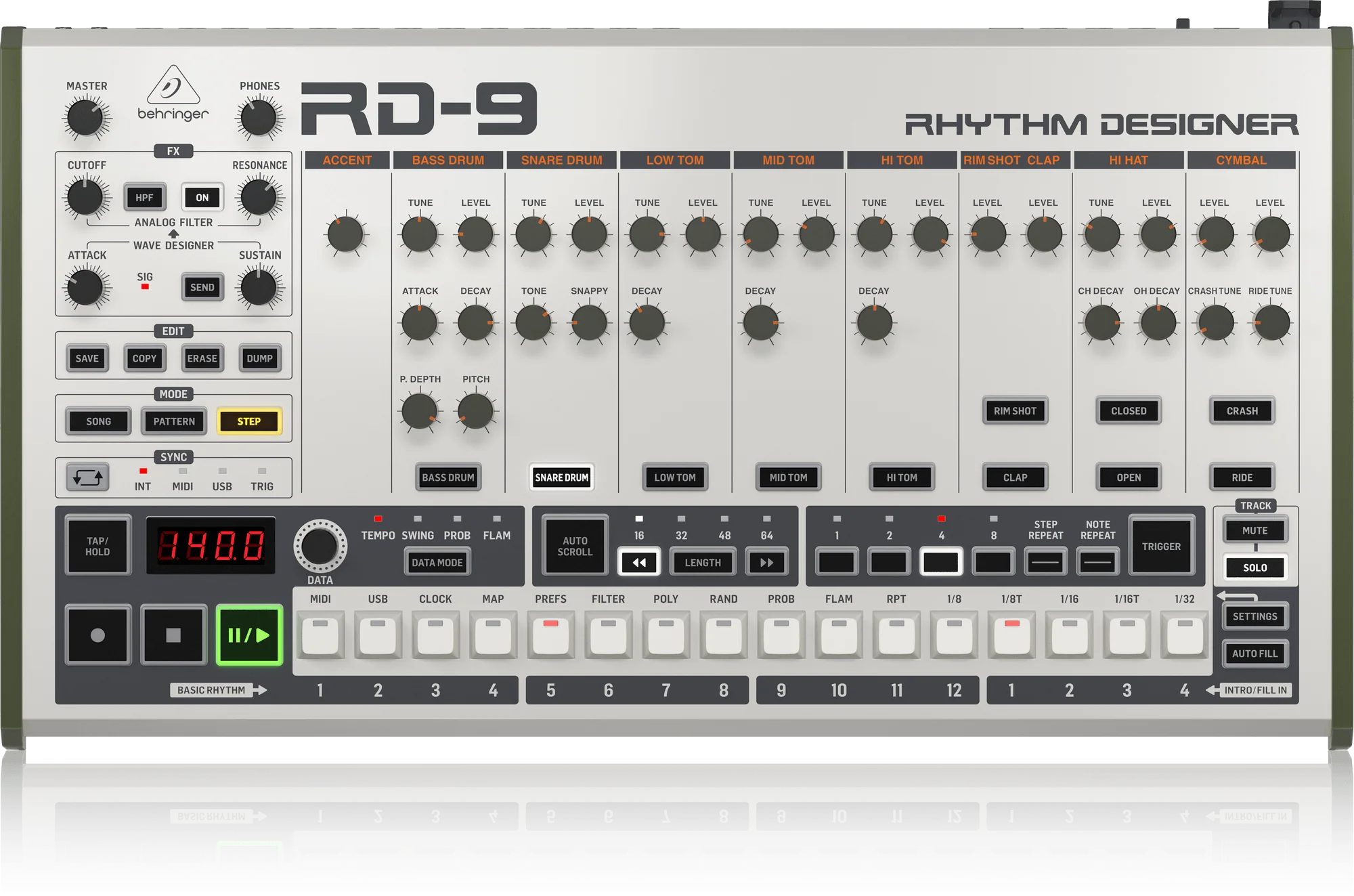 Behringer Rhythm Designer RD-9 Analog Drum Machine - Image 2