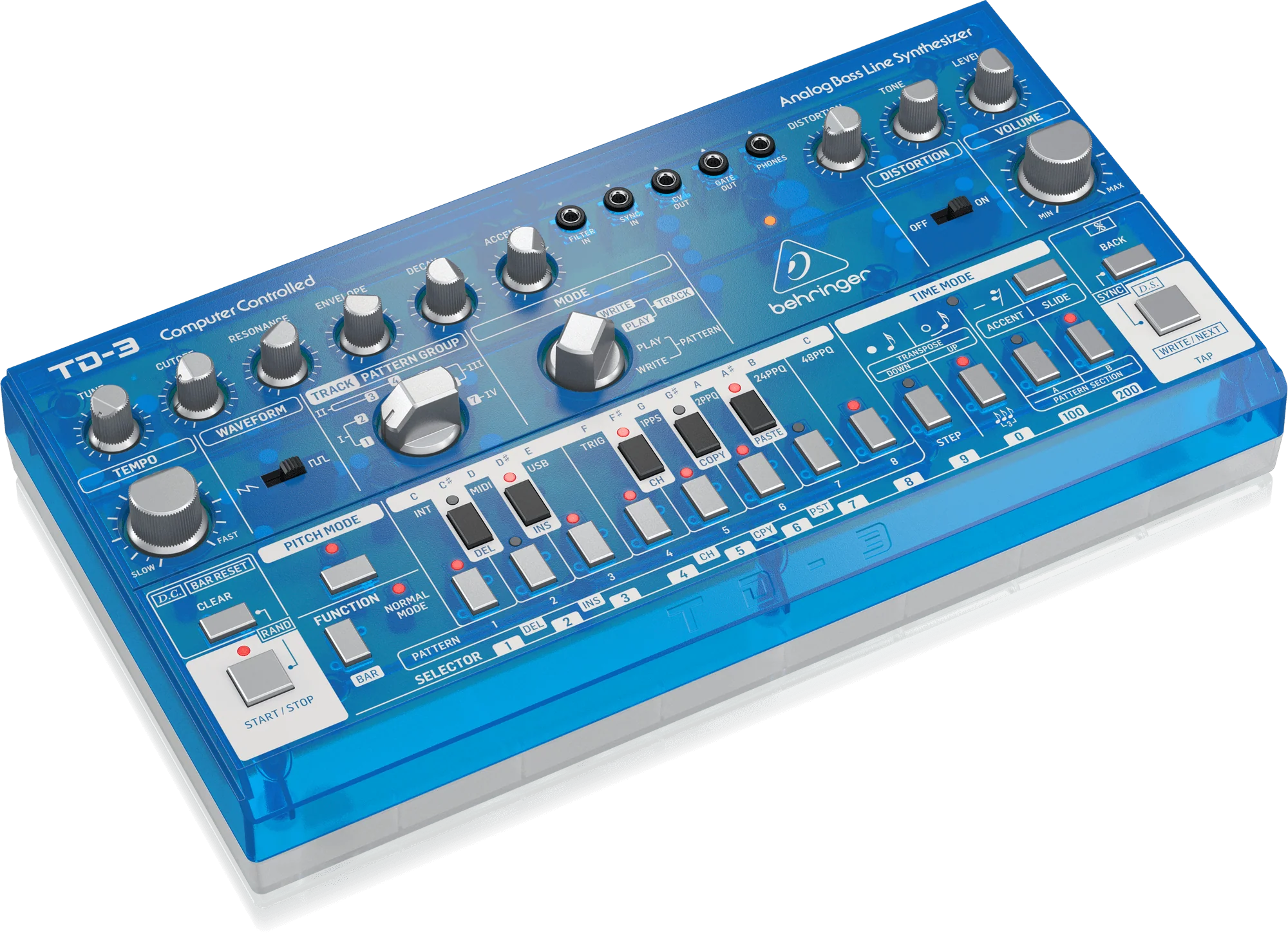 Behringer TD-3-BB Analog Bass Line Synthesizer - Baby Blue - Image 3