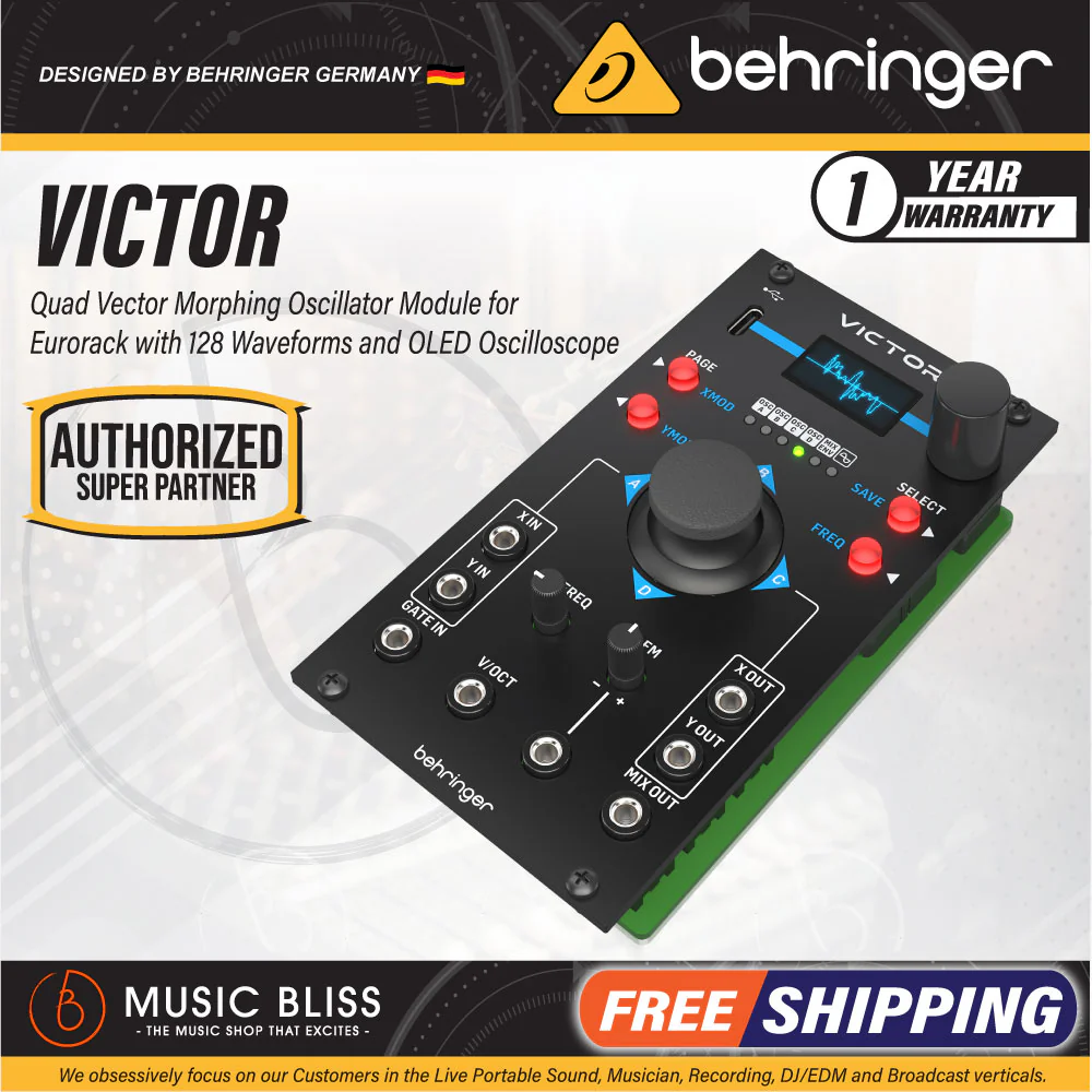 Behringer VICTOR Quad Vector Morphing Oscillator Module