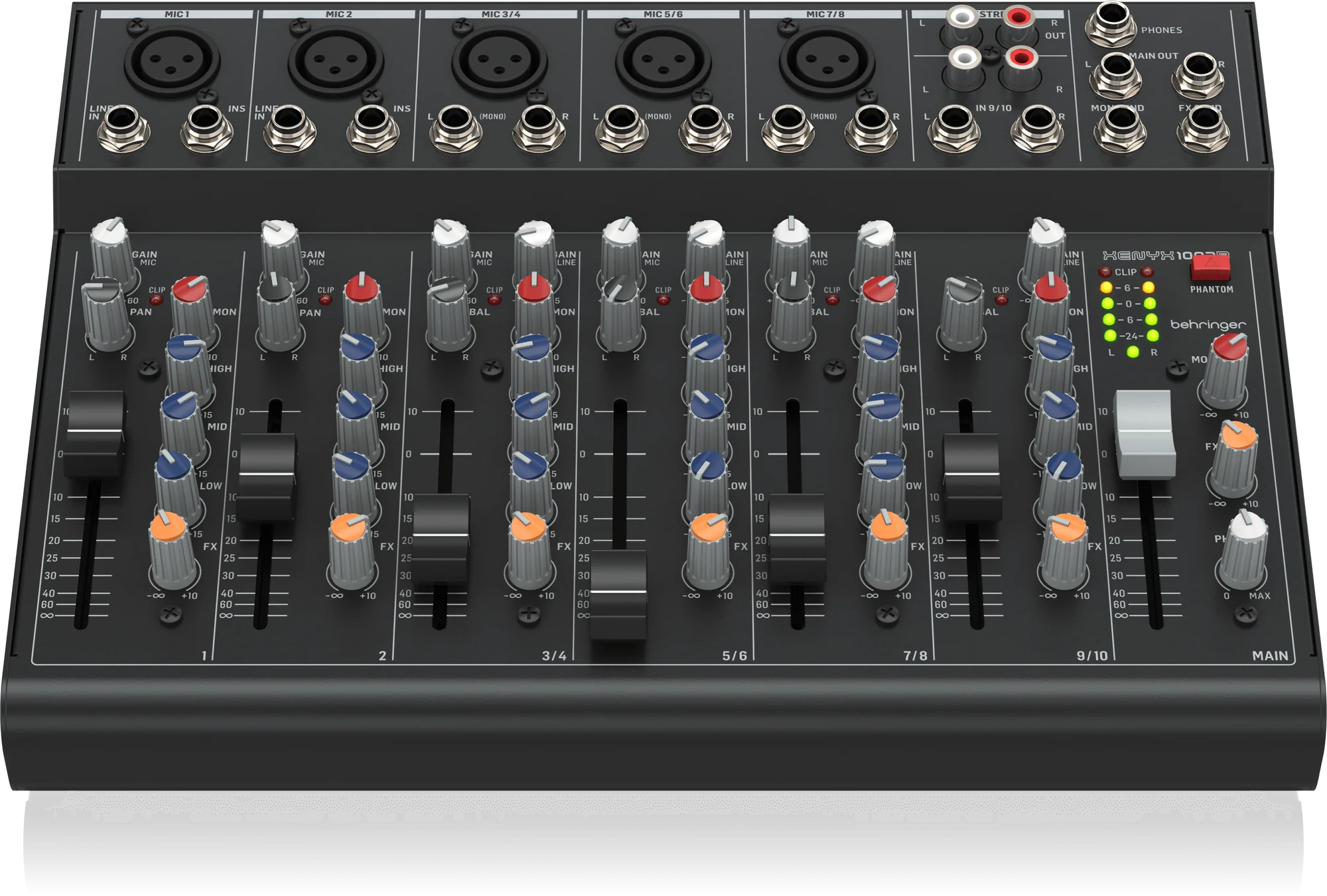 Behringer XENYX 1003B Premium Analog 10-Input Mixer with 5 Mic Preamps and Optional Battery Operation - Image 5