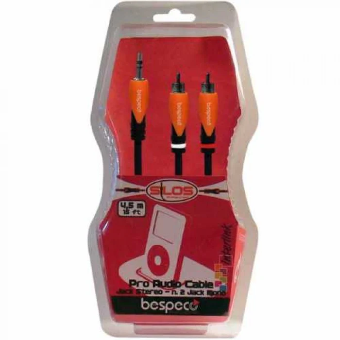Bespeco SLYMSR180 Silos Series 3.5mm TRS to Dual RCA Stereo Breakout Cable 1.8M - Image 2
