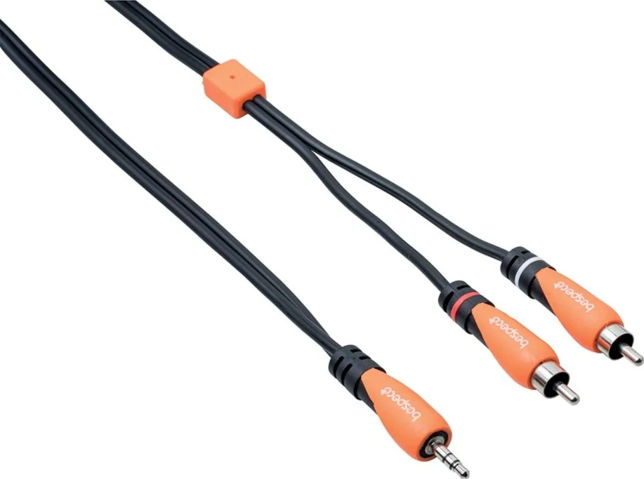 Bespeco SLYMSR300 Silos Series3.5mm TRS to Dual RCA Stereo Breakout Cable 3M - Image 2