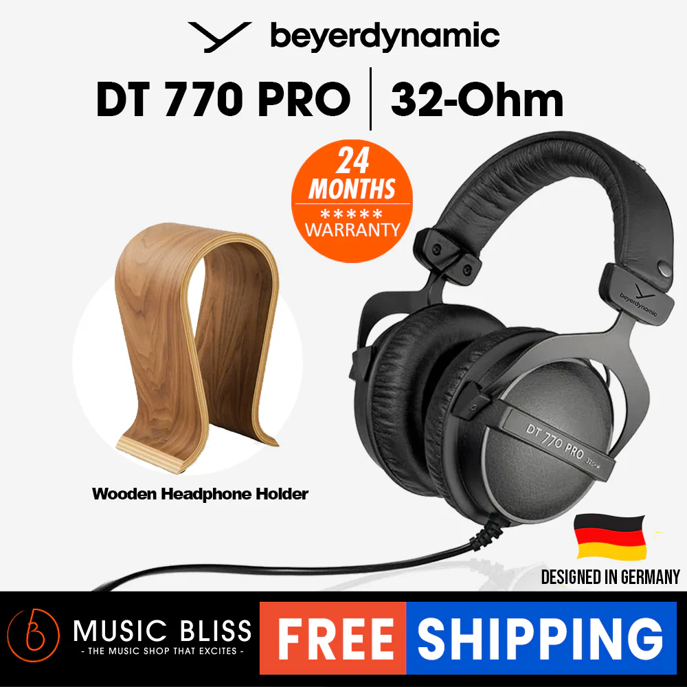 Beyerdynamic DT 770 PRO 32 Ohm Over-Ear Studio Headphones. Enclosed Design, Wired for Professional Sound in The Studio and on Mobile Devices Such as Tablets and Smartphones - Image 2