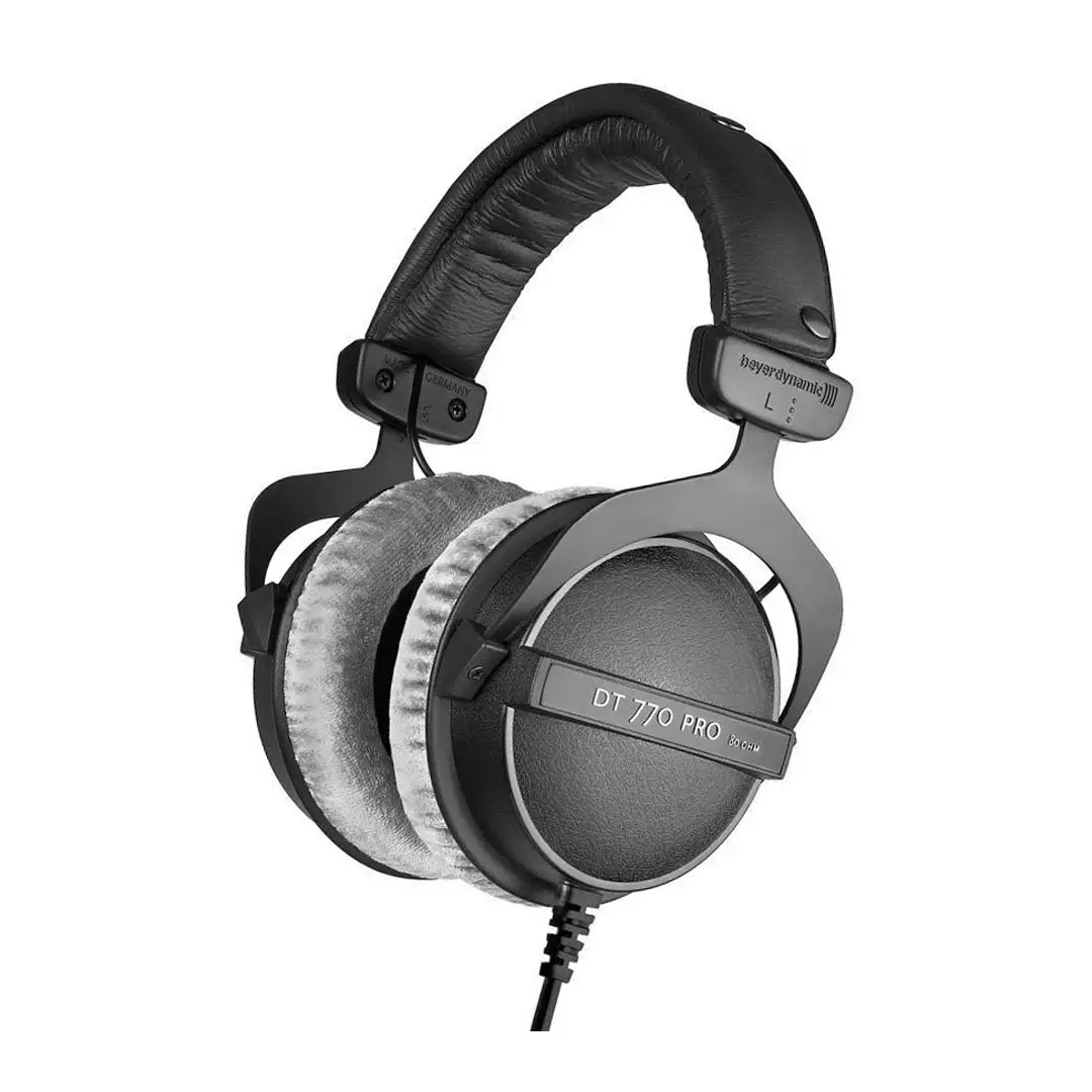 Beyerdynamic DT 770 PRO 80 Ohm Over-Ear Studio Headphones. Enclosed Design, Wired for Professional Recording and Monitoring