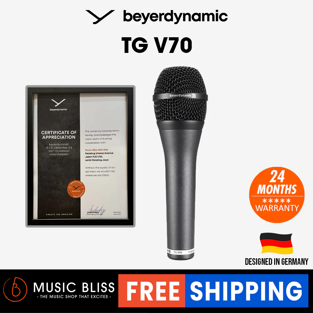 Beyerdynamic TG V70 Hypercardioid Dynamic Vocal Microphone with Microphone Clamp & Storage Bag Included