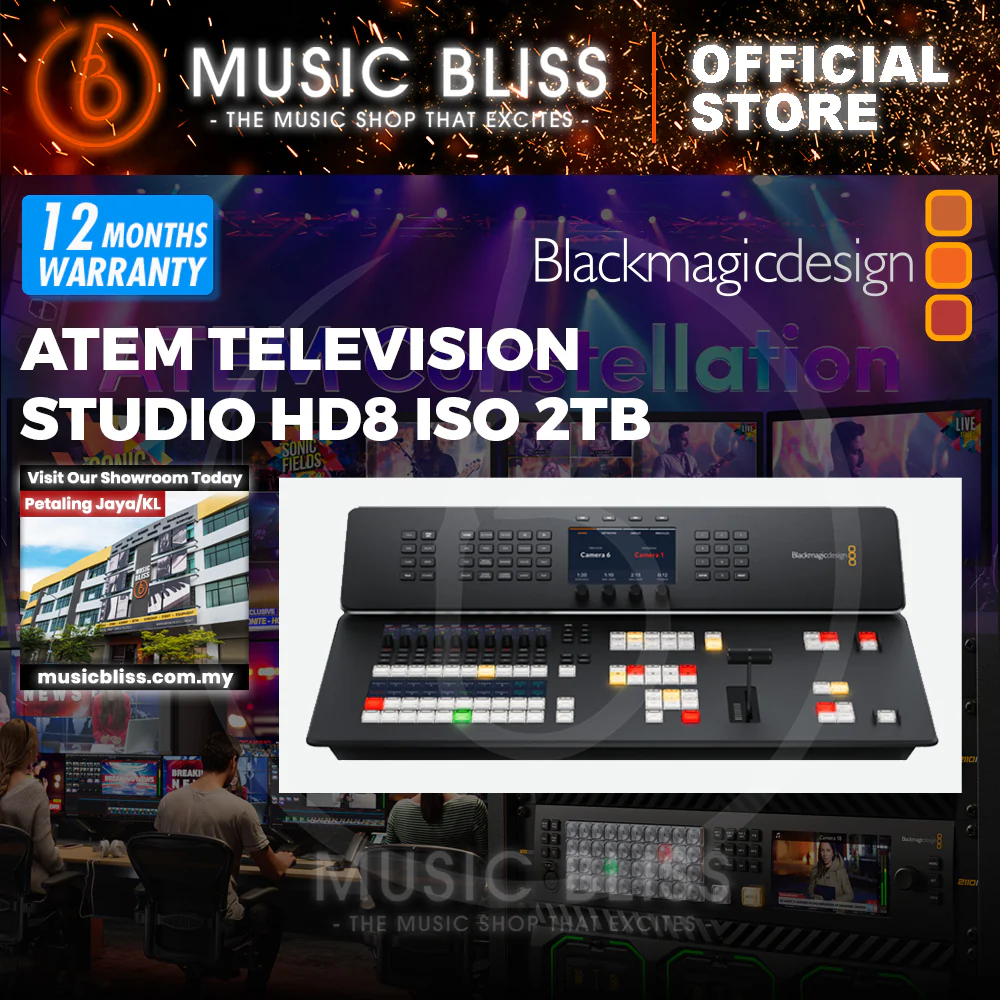 Blackmagic Design ATEM Television Studio HD8 ISO 2TB 8-channel Video Switcher