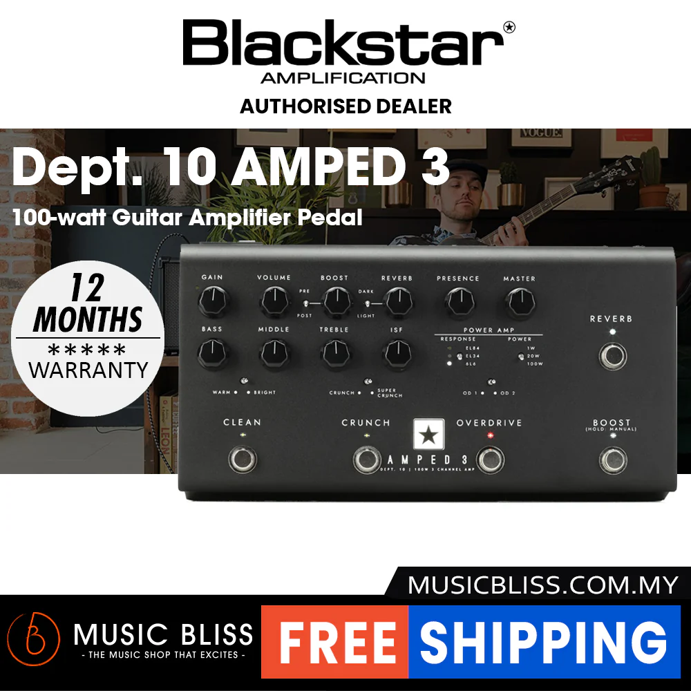 Blackstar Dept. 10 AMPED 3 100-watt Guitar Amplifier Pedal