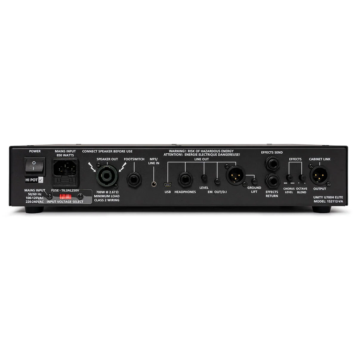 Blackstar UNITY700H-ELITE 700-Watt Bass Amp, Head - Image 5