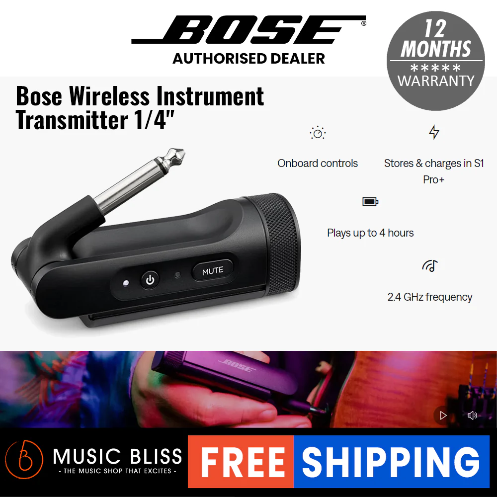 Bose Wireless Instrument Transmitter 1/4" for Bose S1 Pro+ Wireless PA System