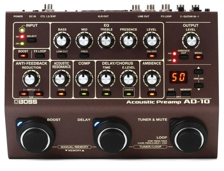 Boss AD-10 Acoustic Guitar Processor Pedal - Image 2