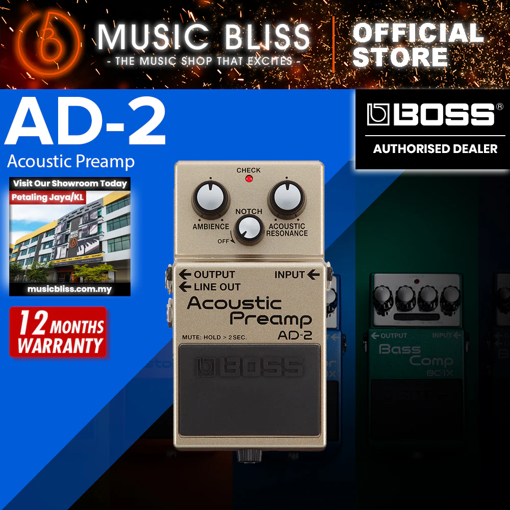 Boss AD-2 Acoustic Preamp Pedal - Image 2