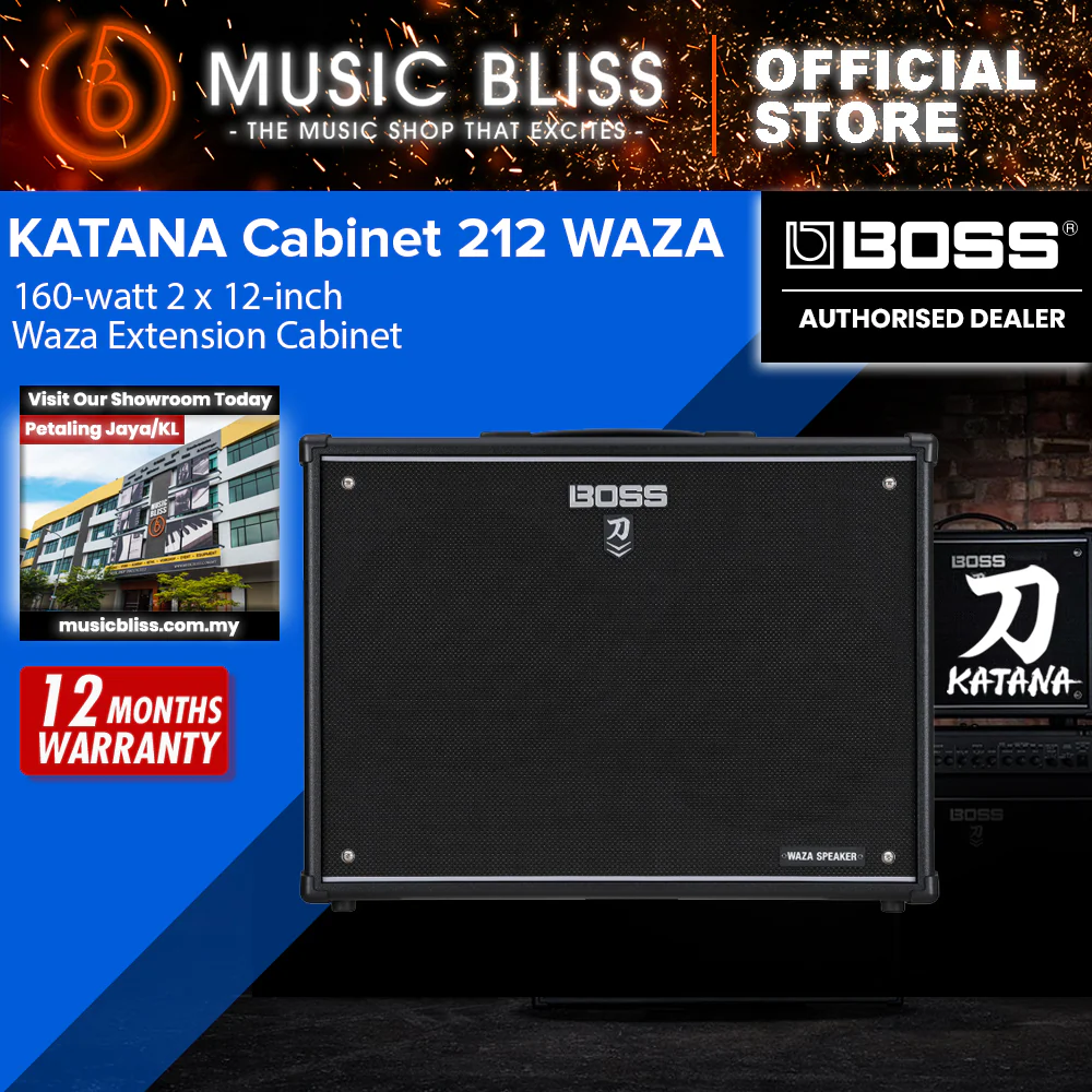 Boss Katana 160-Watt 2x12" Waza Extension Cabinet