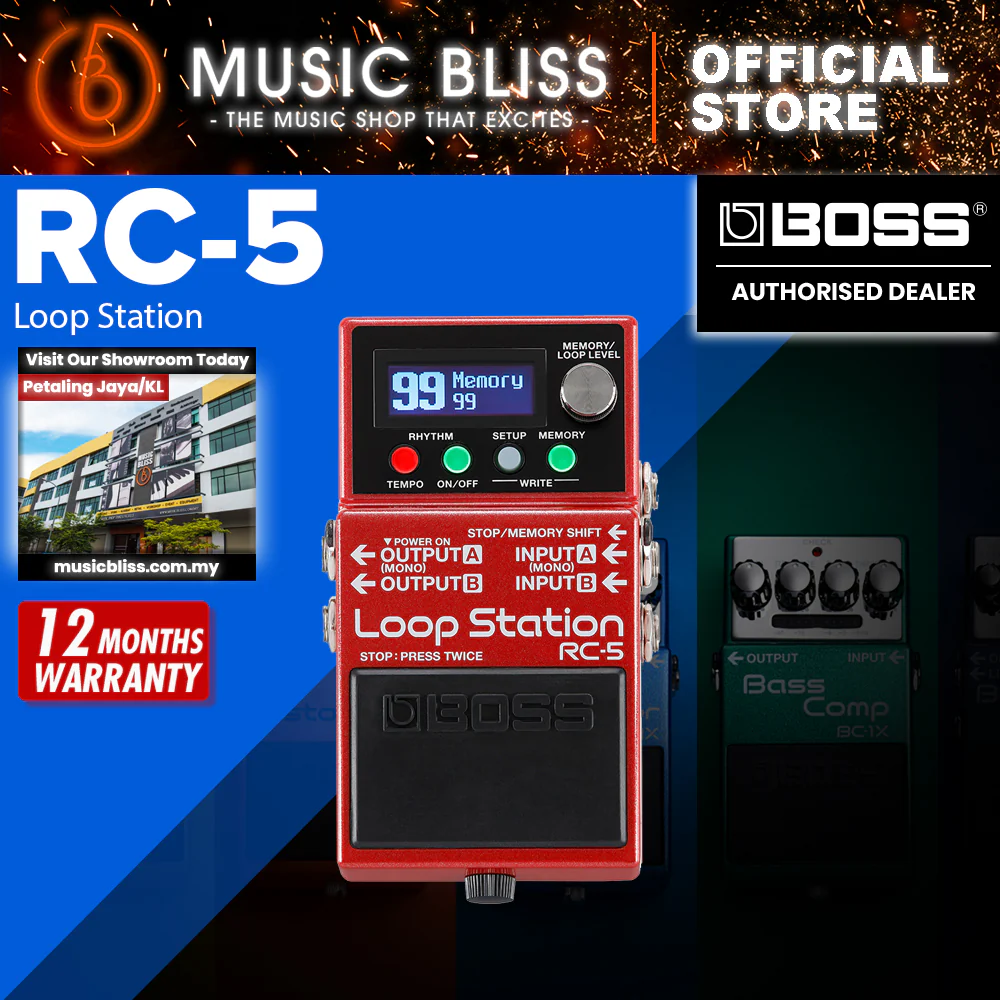 Boss RC-5 Loop Station Compact Phrase Recorder Pedal - Image 2