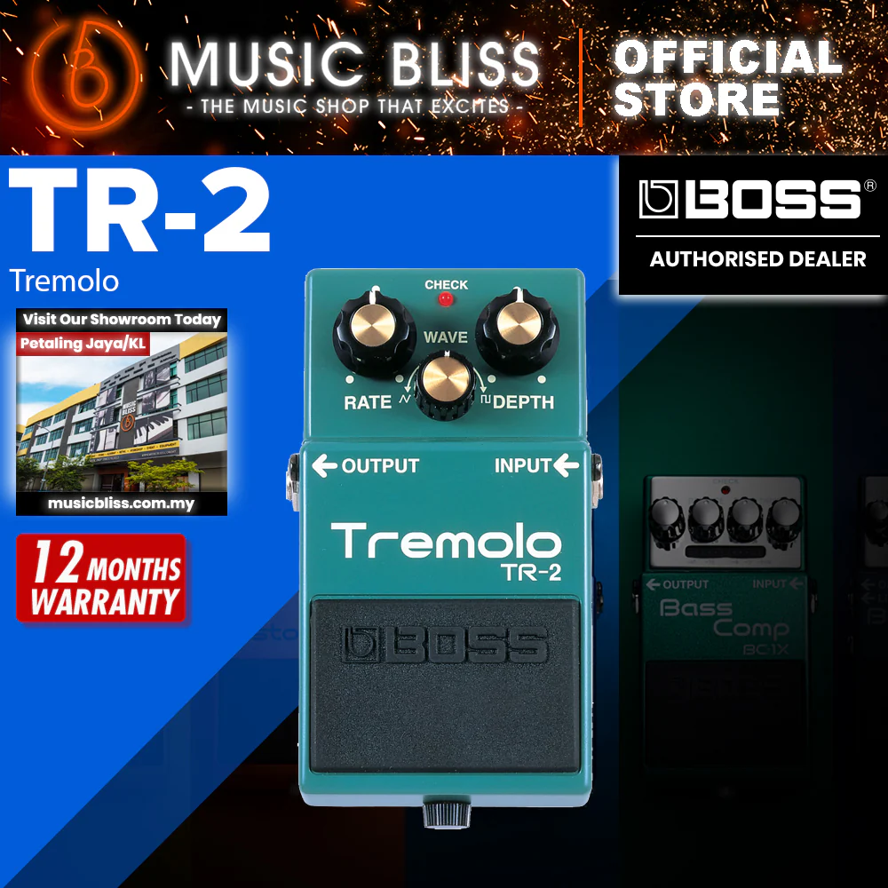 Boss TR-2 Tremolo Guitar Effects Pedal - Image 2
