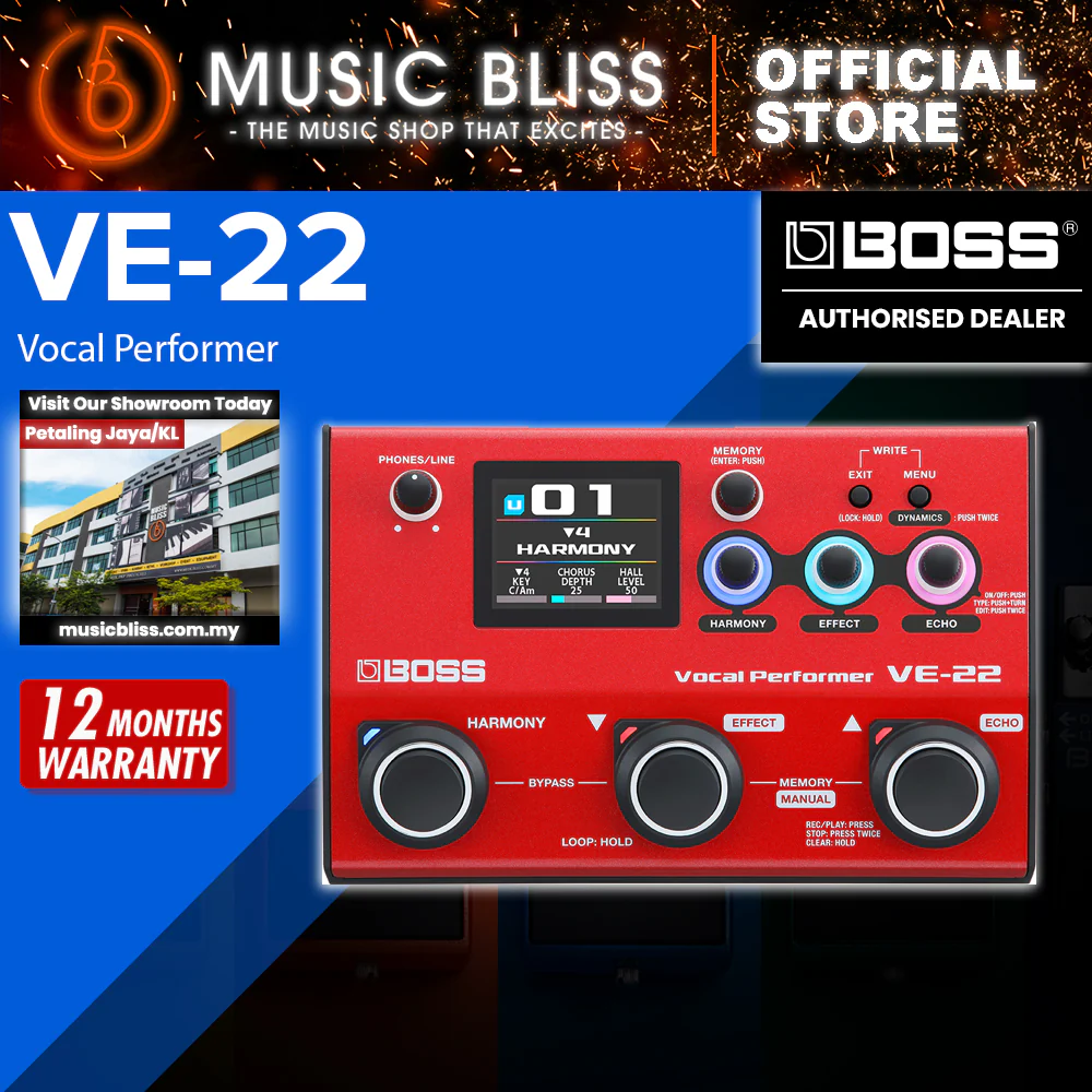 Boss VE-22 Vocal Effects and Looper Pedal