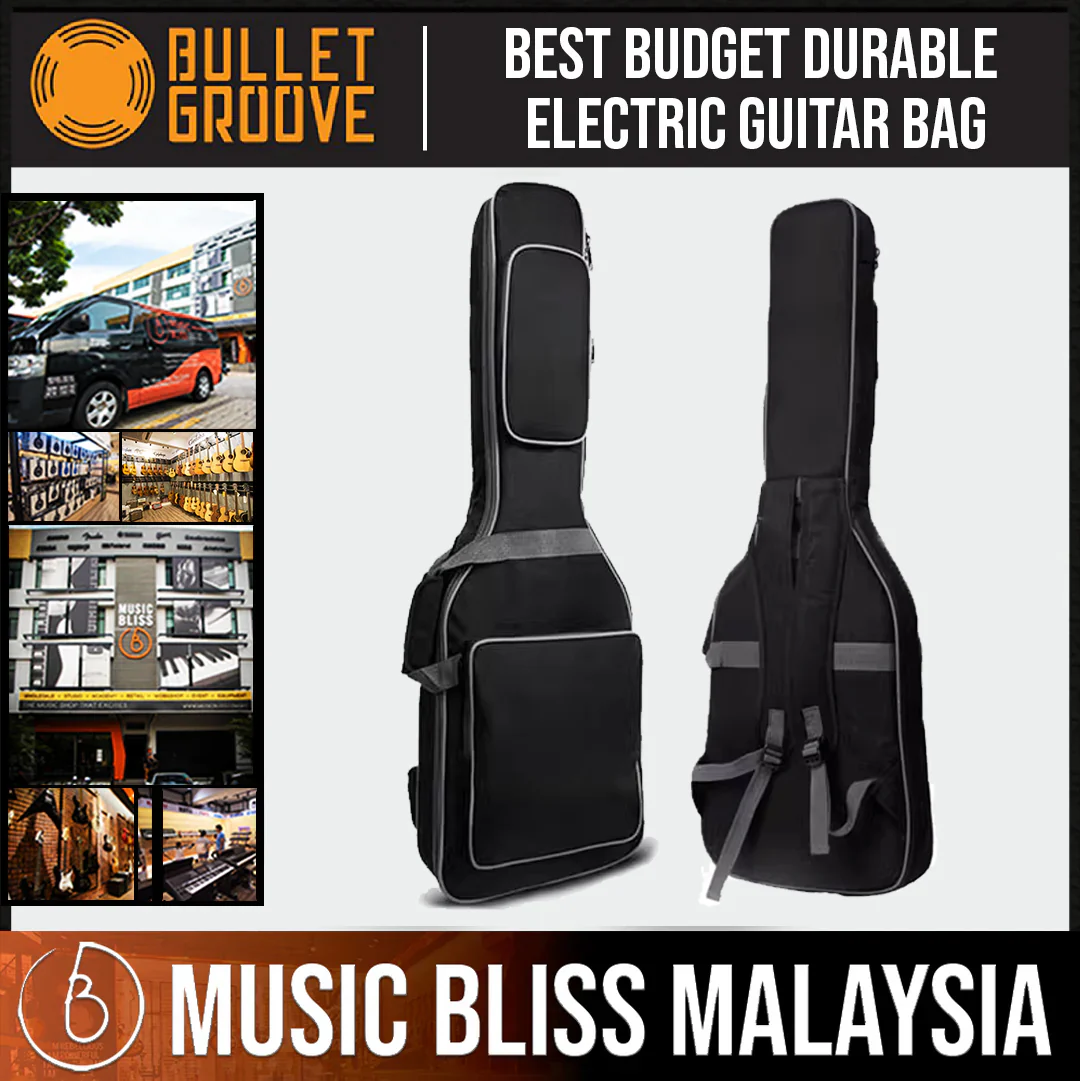 Bullet Groove Electric Guitar Bag, Guitar Gig Bag for Electric Guitars, Best Budget Durable Electric Guitar Gig Bag