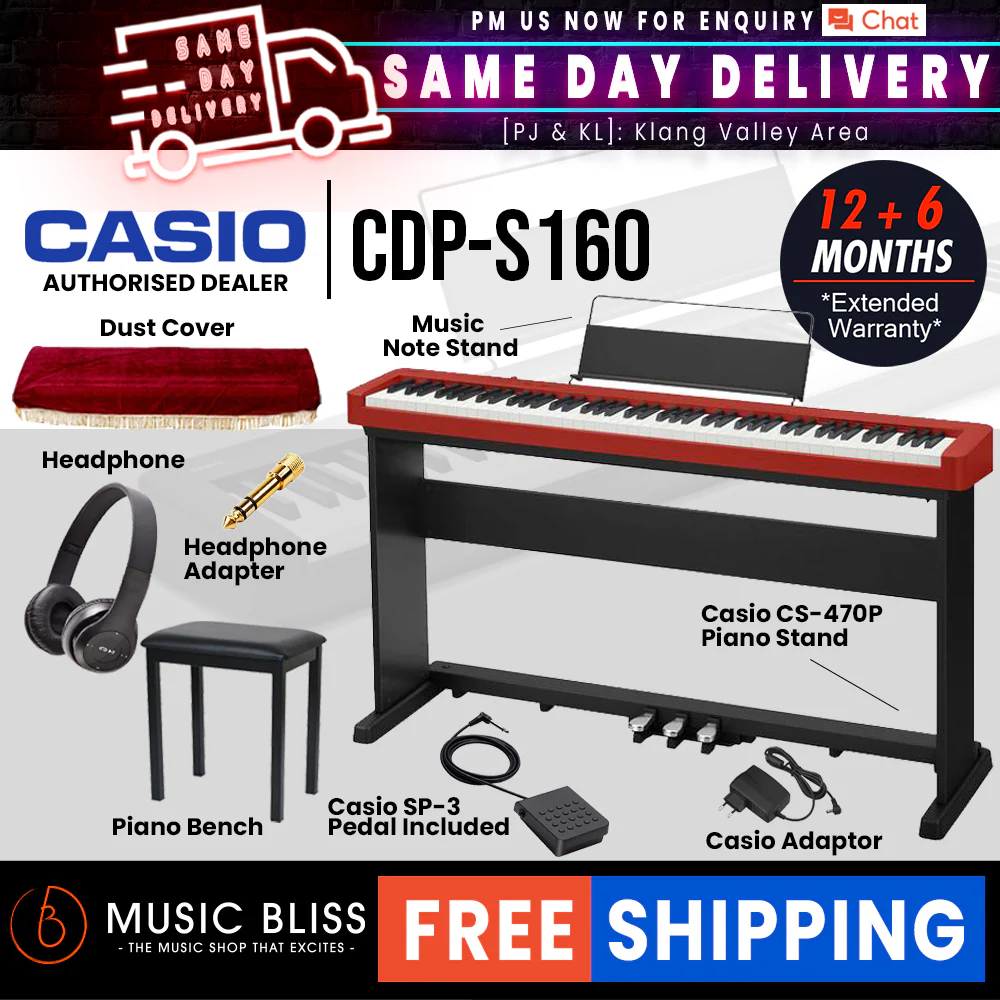 Casio CDP-S160 88-key Digital Piano Home Package - EDU Set - Image 2