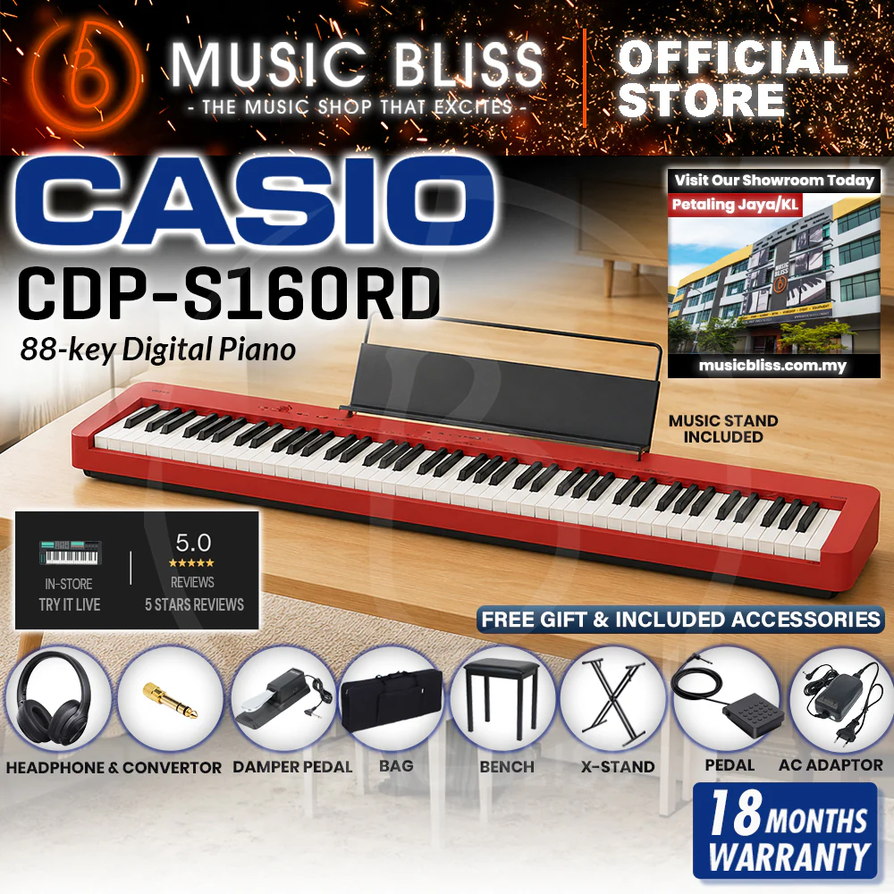 Casio CDP-S160 88-key Digital Piano Super Value Package with FREE Headphone - Image 2