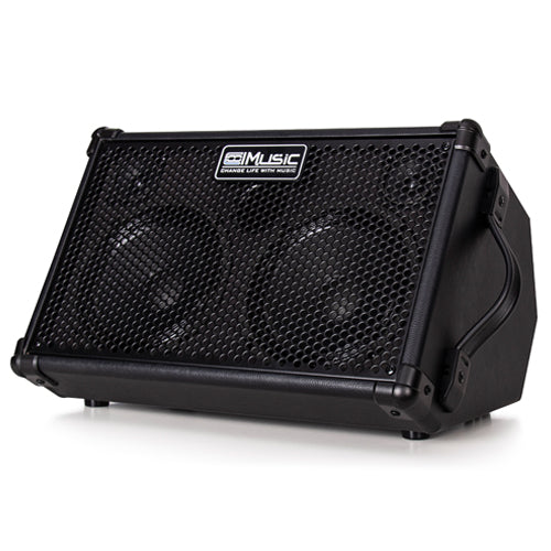 COOLMusic BP-40D 80-Watt Battery Powered Acoustic Guitar Amplifier - Black - Image 2