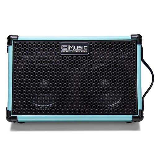 COOLMusic BP-40D 80-Watt Battery Powered Acoustic Guitar Amplifier - Blue - Image 2