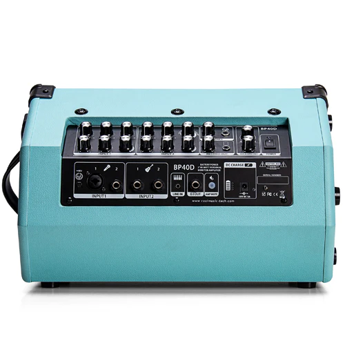 COOLMusic BP-40D 80-Watt Battery Powered Acoustic Guitar Amplifier - Blue - Image 3