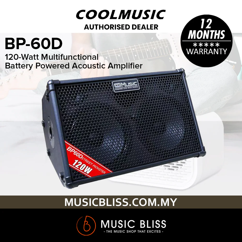COOLMusic BP-60D 120-Watt Multifunctional Battery Powered Acoustic Amplifier