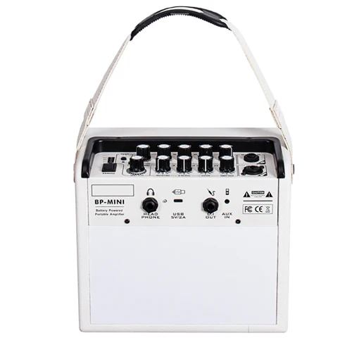Cool Music BP-MINI 30-Watt Battery Powered Portable Amplifier - White - Image 3