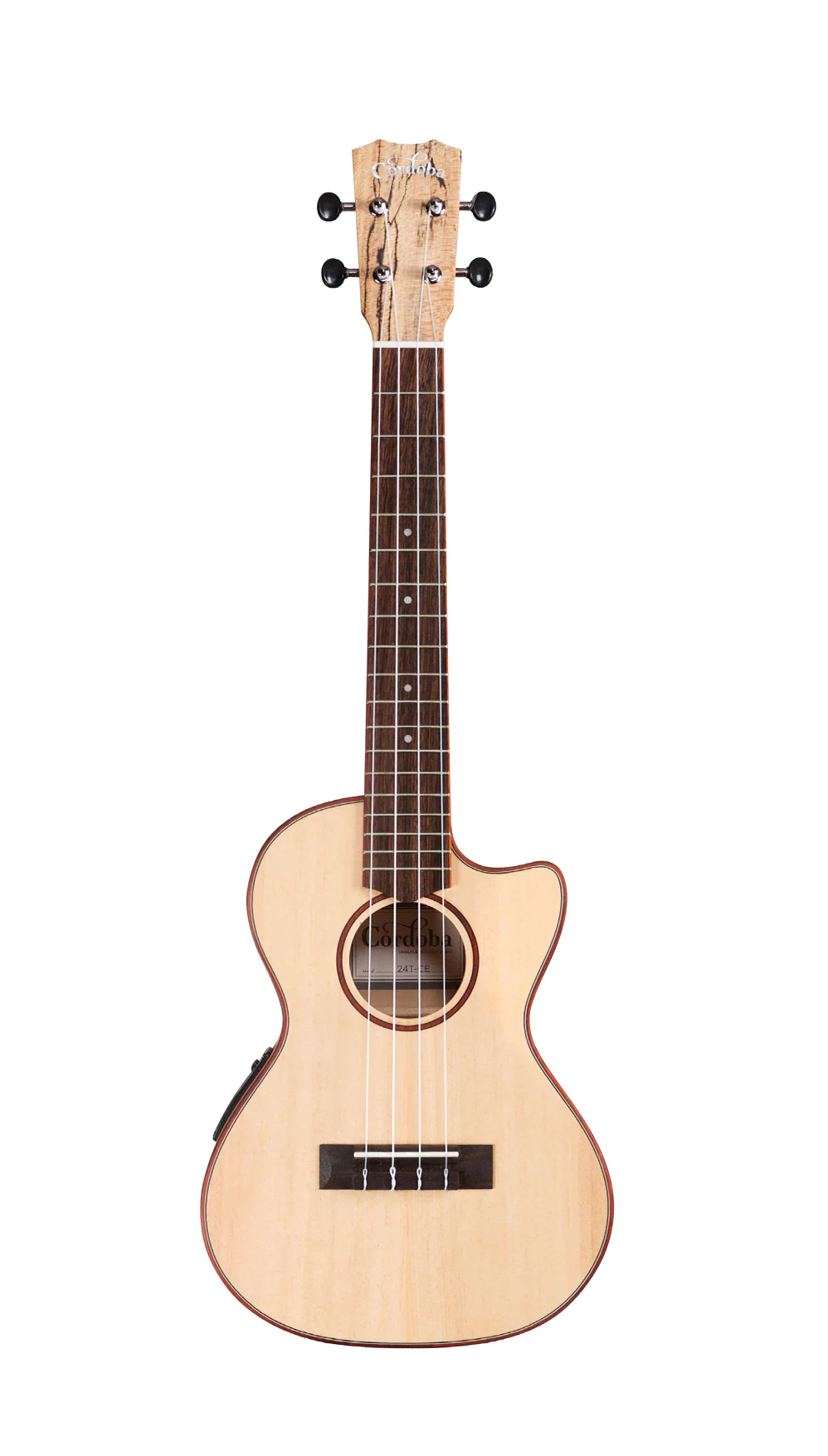 Cordoba 24T-CE Spruce Tenor Electric Ukulele - Spruce Top, Maple Back & Sides - Image 2