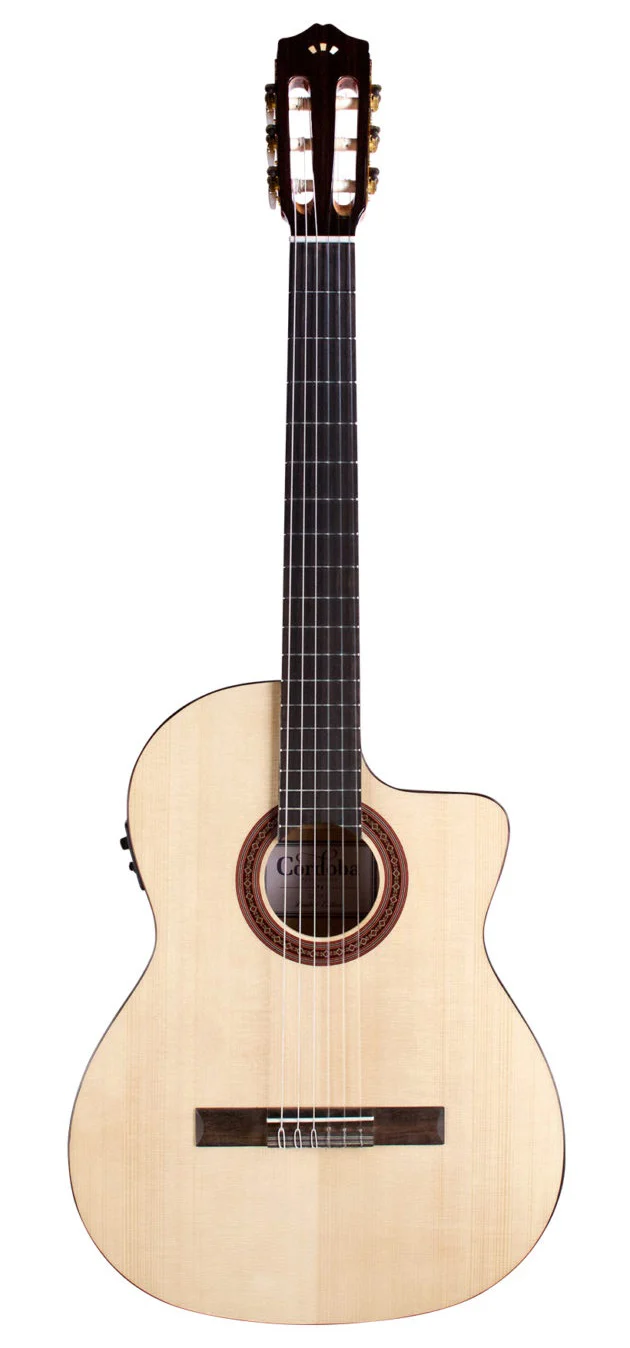 Cordoba C5-CET Limited - Solid Spruce Top, Maple Back & Sides with Pickup with Classical Guitar Bag, Mid Range Thinline Electric-Classical Guitar - Image 3