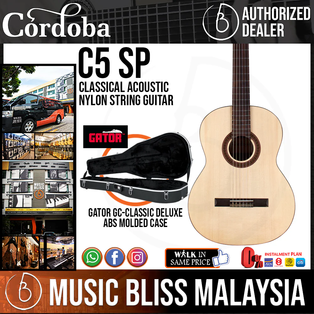 Cordoba C5 SP Guitar Pack - Solid Engelmann Spruce Top, Mahogany Back & Sides, Classical Guitar For Beginners to Intermediate Players - Image 2
