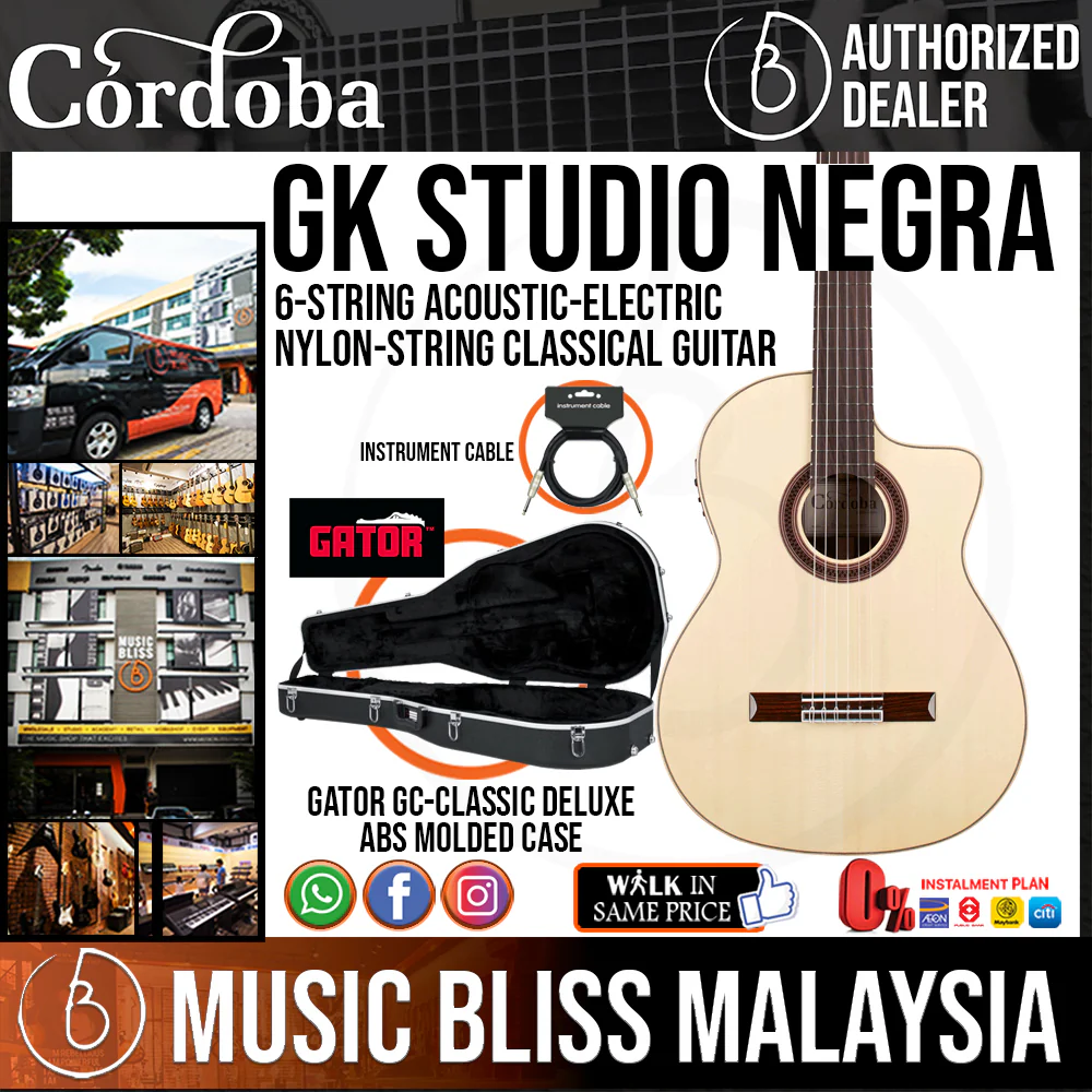 Cordoba GK Studio Negra - Solid European Spruce Top, Rosewood Back & Sides with Pickup - Image 2