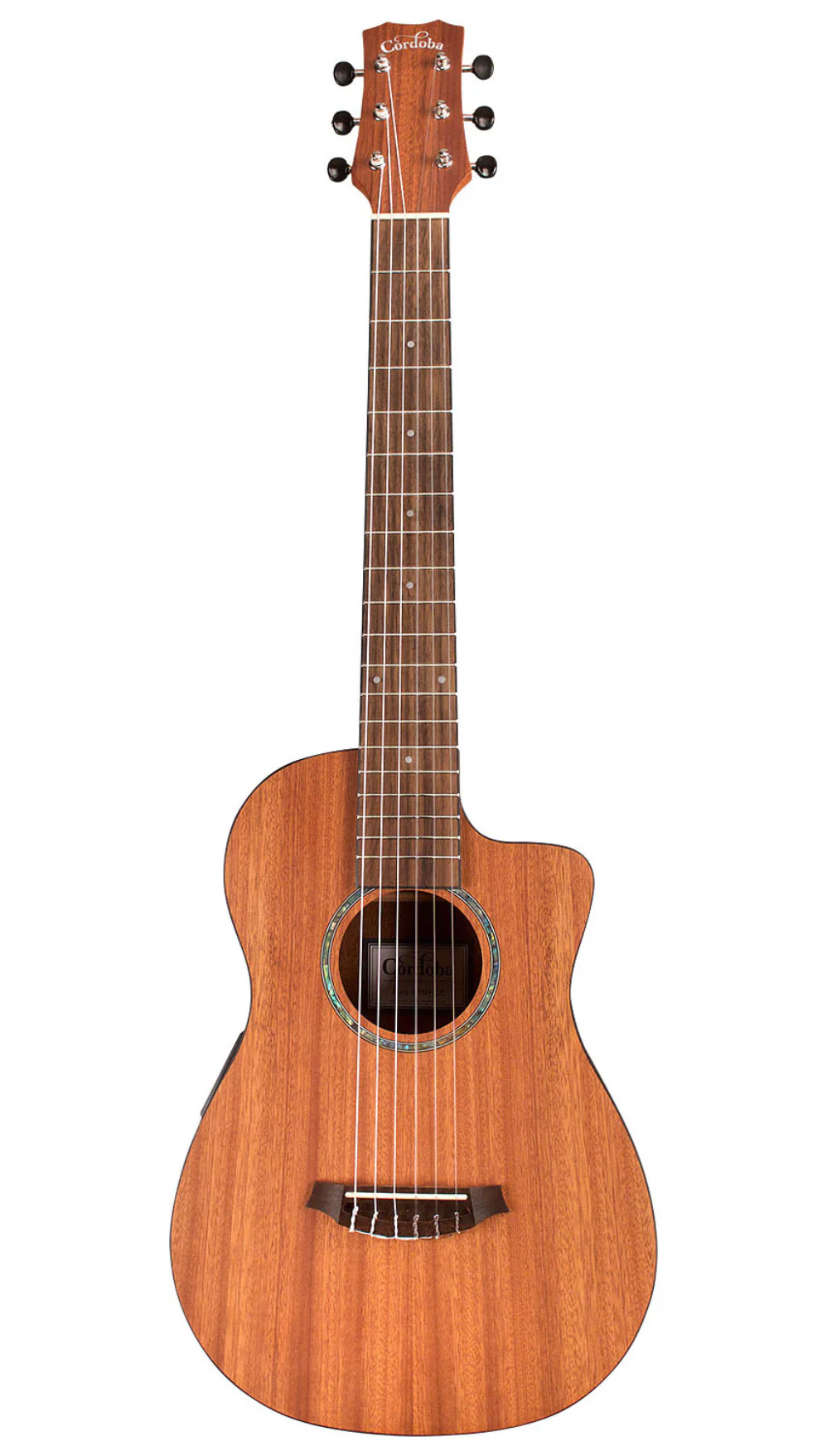 Cordoba Mini II MH-CE - Mahogany Top, Mahogany Back & Sides Nylon-string Acoustic-electric Guitar - Mahogany - Image 2