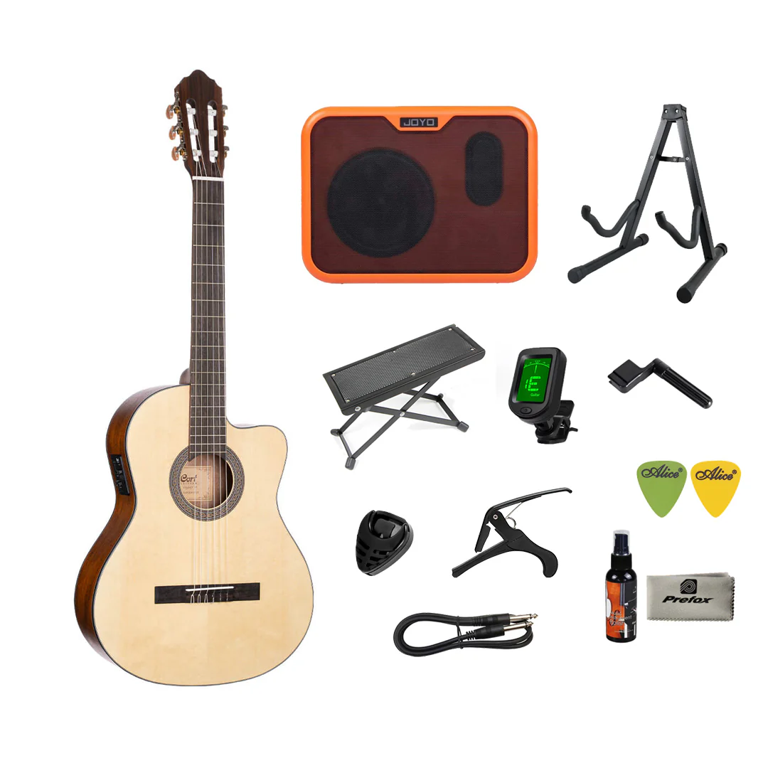 Cort AC120CE Classical Guitar with Bag - Open Pore - Image 3