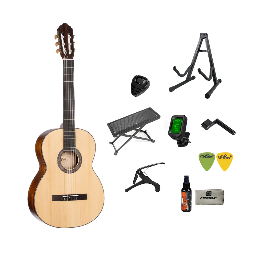 Cort AC200 Classical Guitar with Bag - Open Pore - Image 2