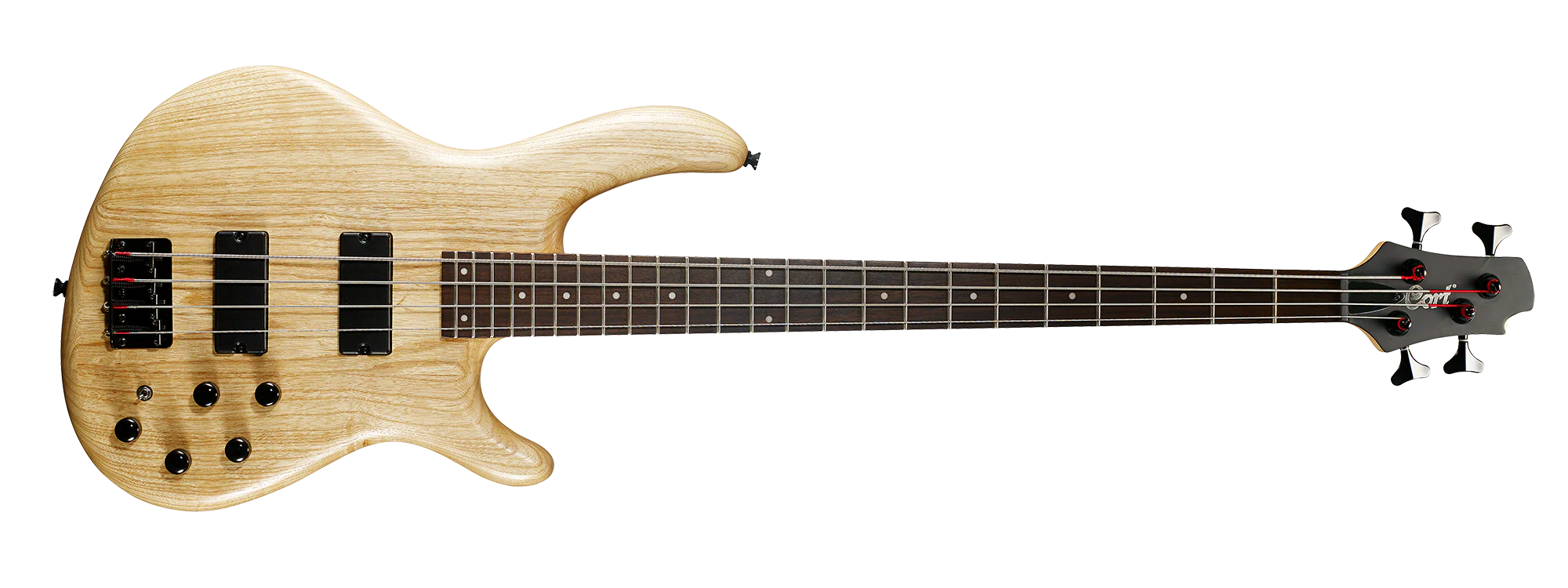 Cort Action DLX AS 4-strings Electric Bass Guitar with Bag - Open Pore Natural - Image 2