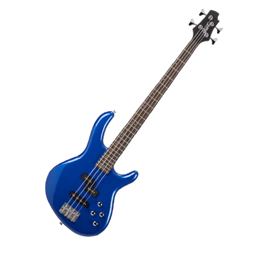 Cort Action Plus Electric Bass Guitar with Bag - Blue Metallic - Image 2