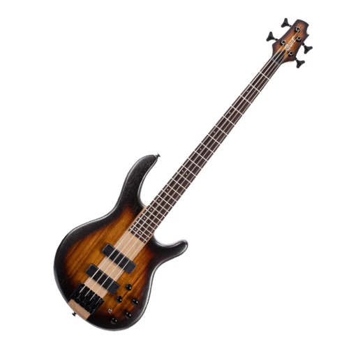 Cort C4 Plus ZBMH Electric Bass Guitar with Bag - Trans Black Burst - Image 2