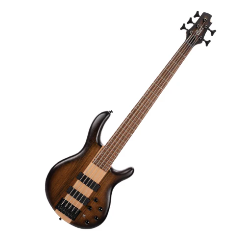 Cort C5 Plus OVMH Electric Bass Guitar with Bag - Antique Brown Burst - Image 2