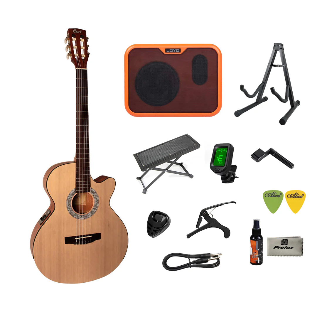 Cort CEC1 Classical Guitar with Bag - Open Pore - Image 3