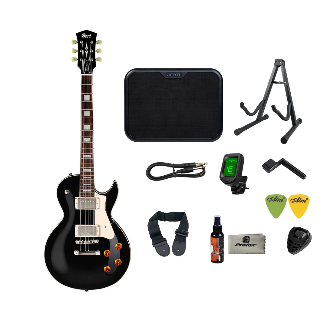 Cort CR200 Electric Guitar with Bag - Black - Image 3