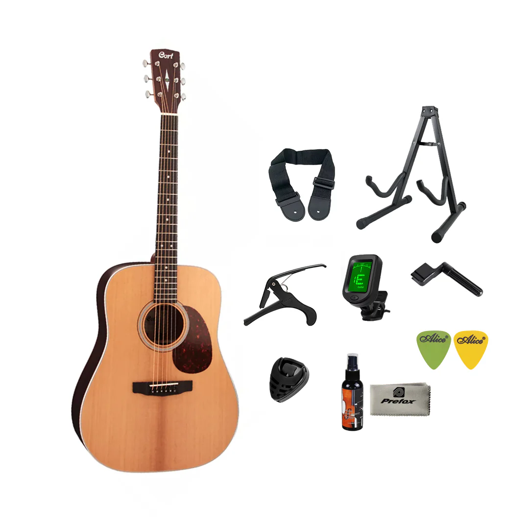 Cort Earth200ATV Acoustic Guitar with Bag - Semi Gloss - Image 2