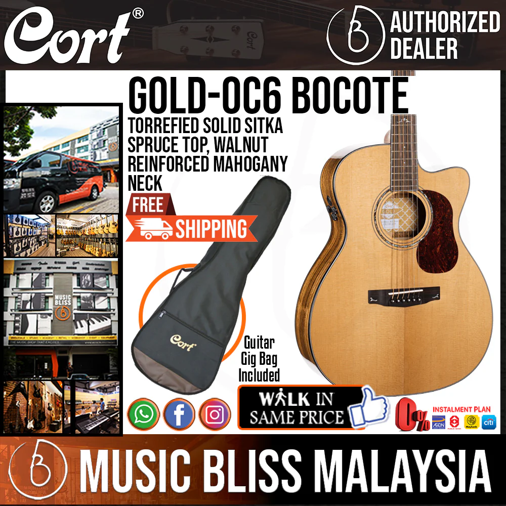 Cort Gold-OC6 Bocote Acoustic Guitar with Bag