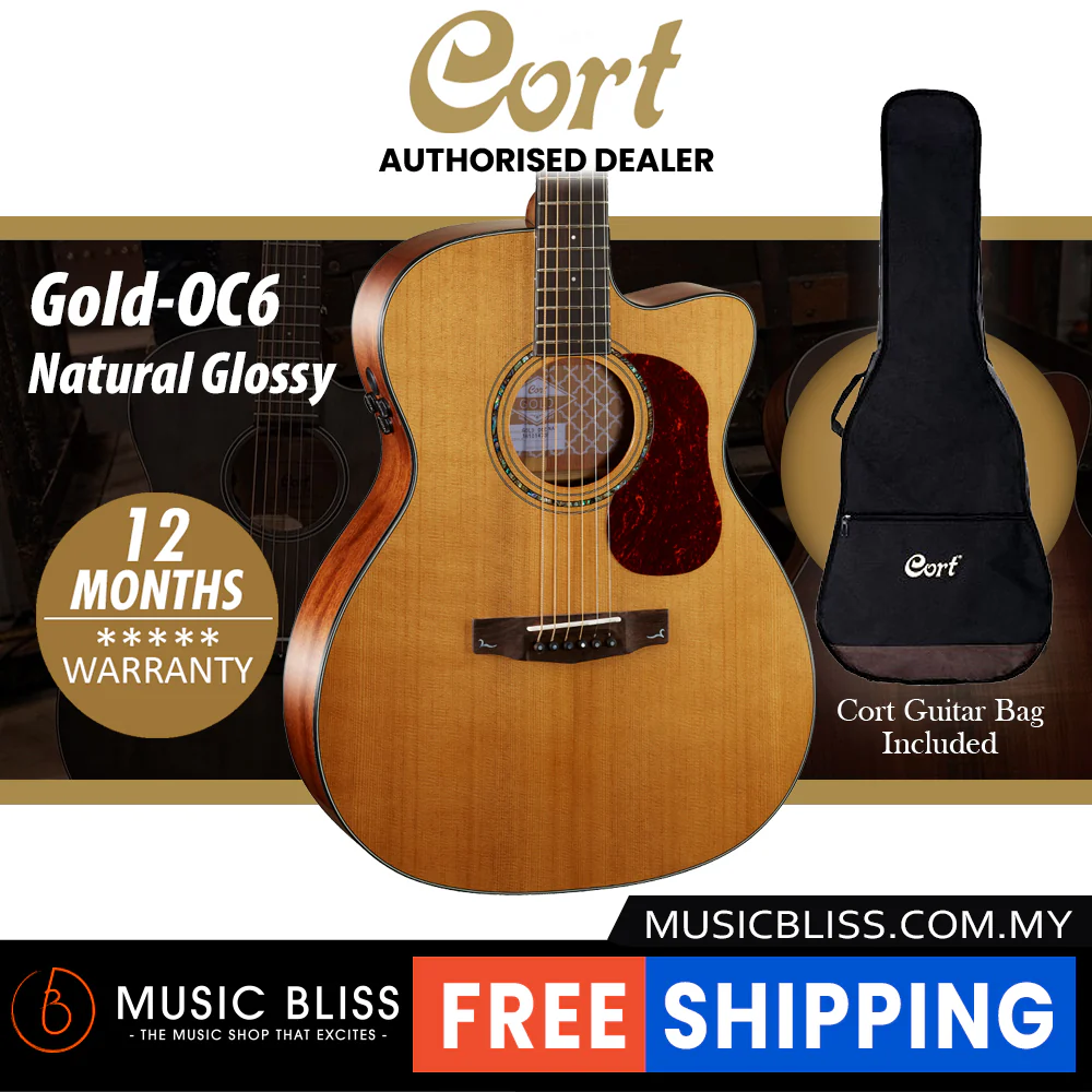 Cort Gold-OC6 Acoustic Guitar with Bag - Natural