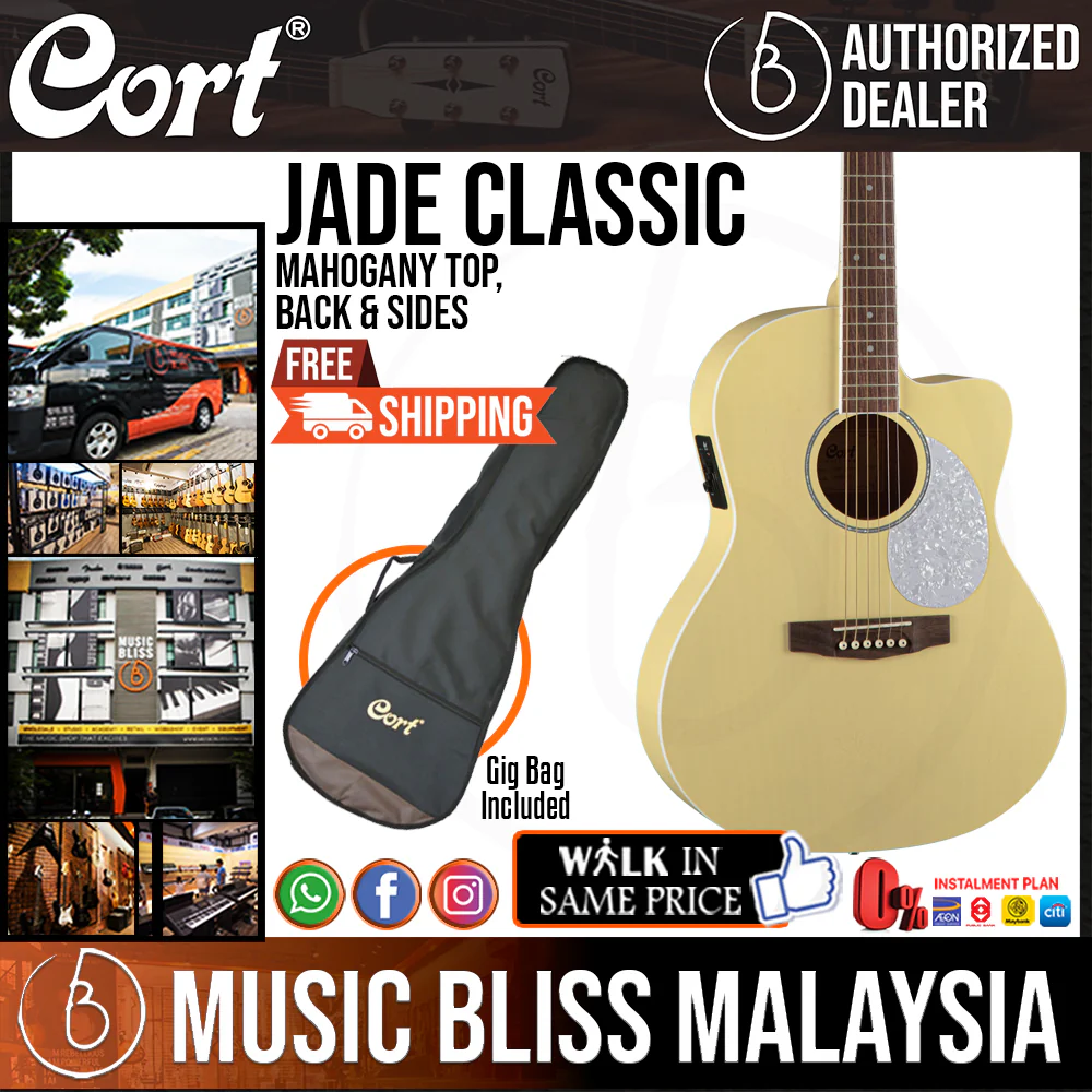 Cort Jade Classic Acoustic Guitar with Bag - Pastel Yellow