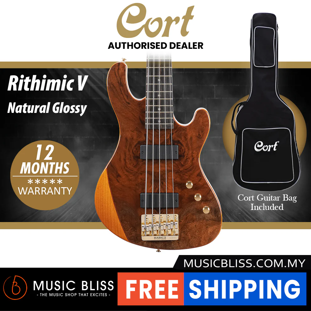 Cort Jeff Berlin Series Rithimic V Bass Guitar with Bag