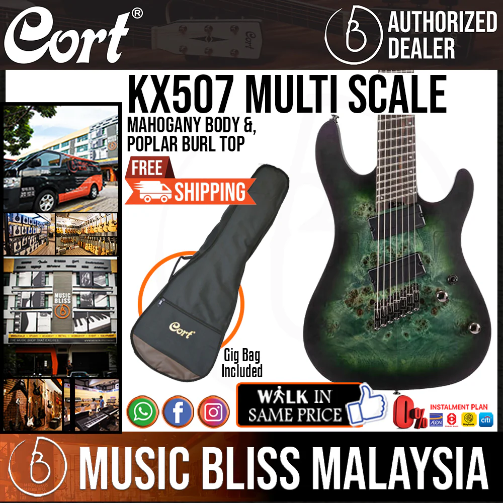Cort KX-507MS Electric Guitar with Bag - Star Dust Green