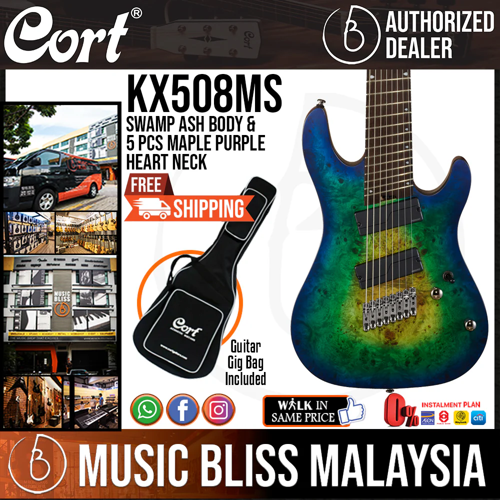 Cort KX508MS 8-Strings Electric Guitar with Bag