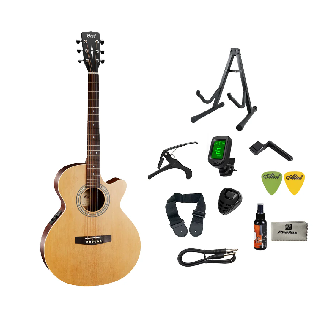 Cort SFX-ME Acoustic Guitar with Bag - Open Pore - Image 2