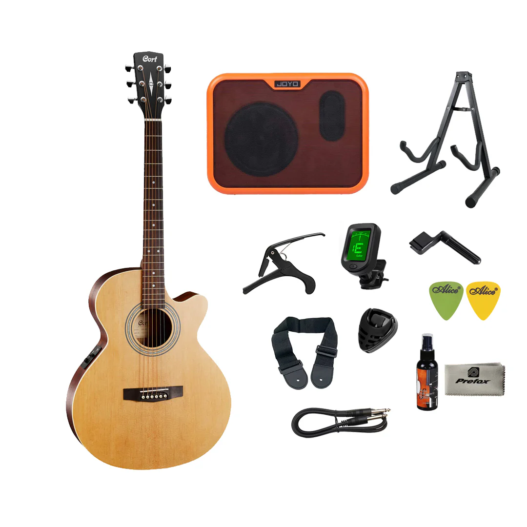 Cort SFX-ME Acoustic Guitar with Bag - Open Pore - Image 3