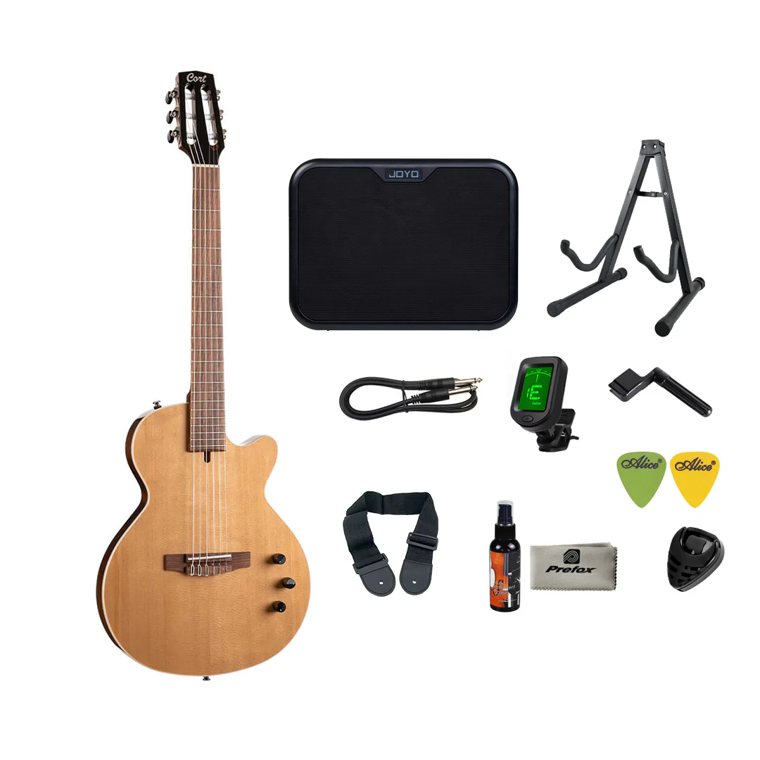 Cort Sunset Nylectric Electro-Classical Guitar with Bag - Natural - Image 3
